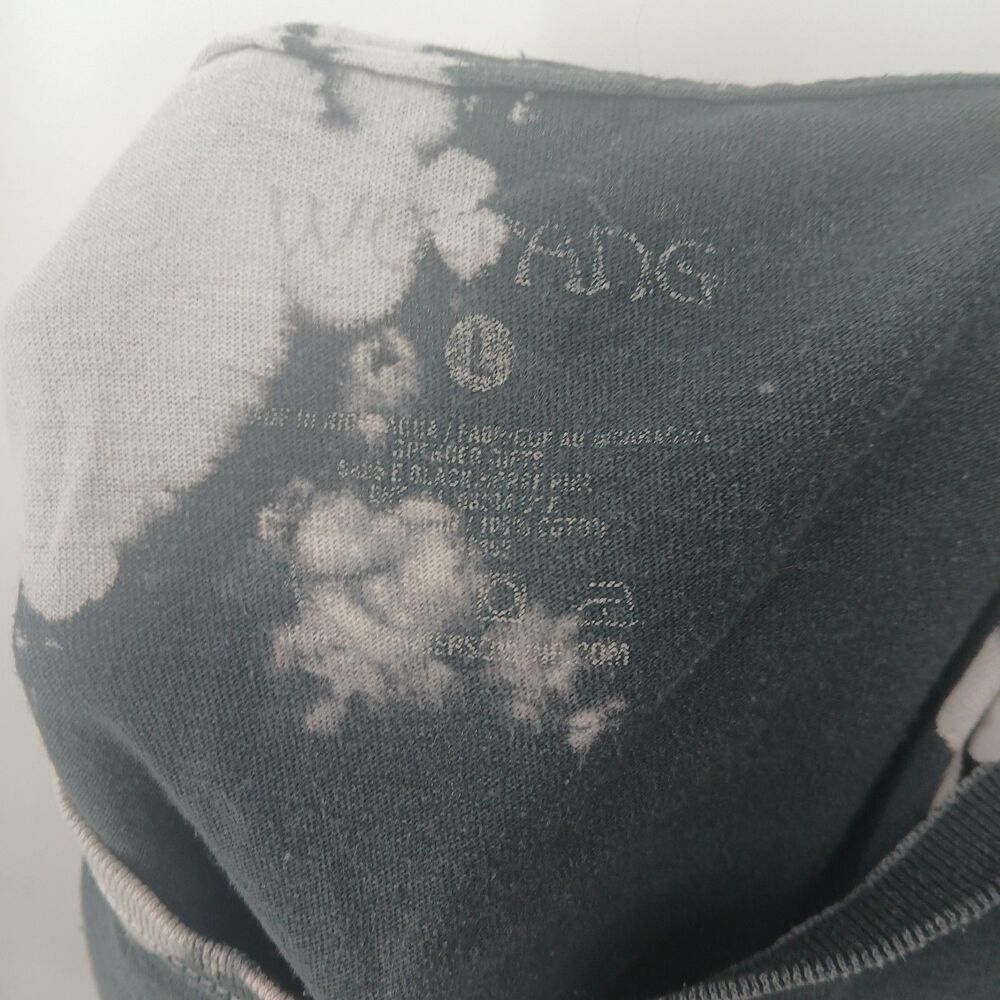 Vintage Style Bleached Wu-Tang Graphic T-Shirt Black and White Tie Dye Effect - Picture 2 of 4